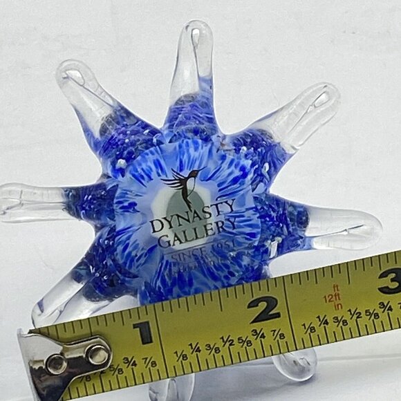 Dynasty Gallery Blue Art‎ Glass Octopus Glow in the Dark Paperweight Figurine - Picture 8 of 11